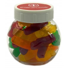 PLASTIC JAR FILLED WITH JELLY BABIES 135G